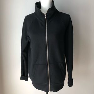 J. Crew black zip sweater